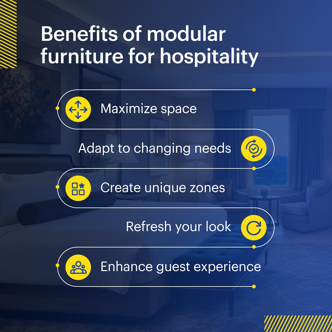 nextstepeng's tweet photo. Enhance your guest experiences and refresh your look with the flexibility of modular furniture.

Contact us at 👉 https://t.co/5VFjYVVqaH

#modularfurniture #modularsolutions #flexiblespaces #hospitality #guestexperience #adaptablespaces https://t.co/M6LwxaWMeY