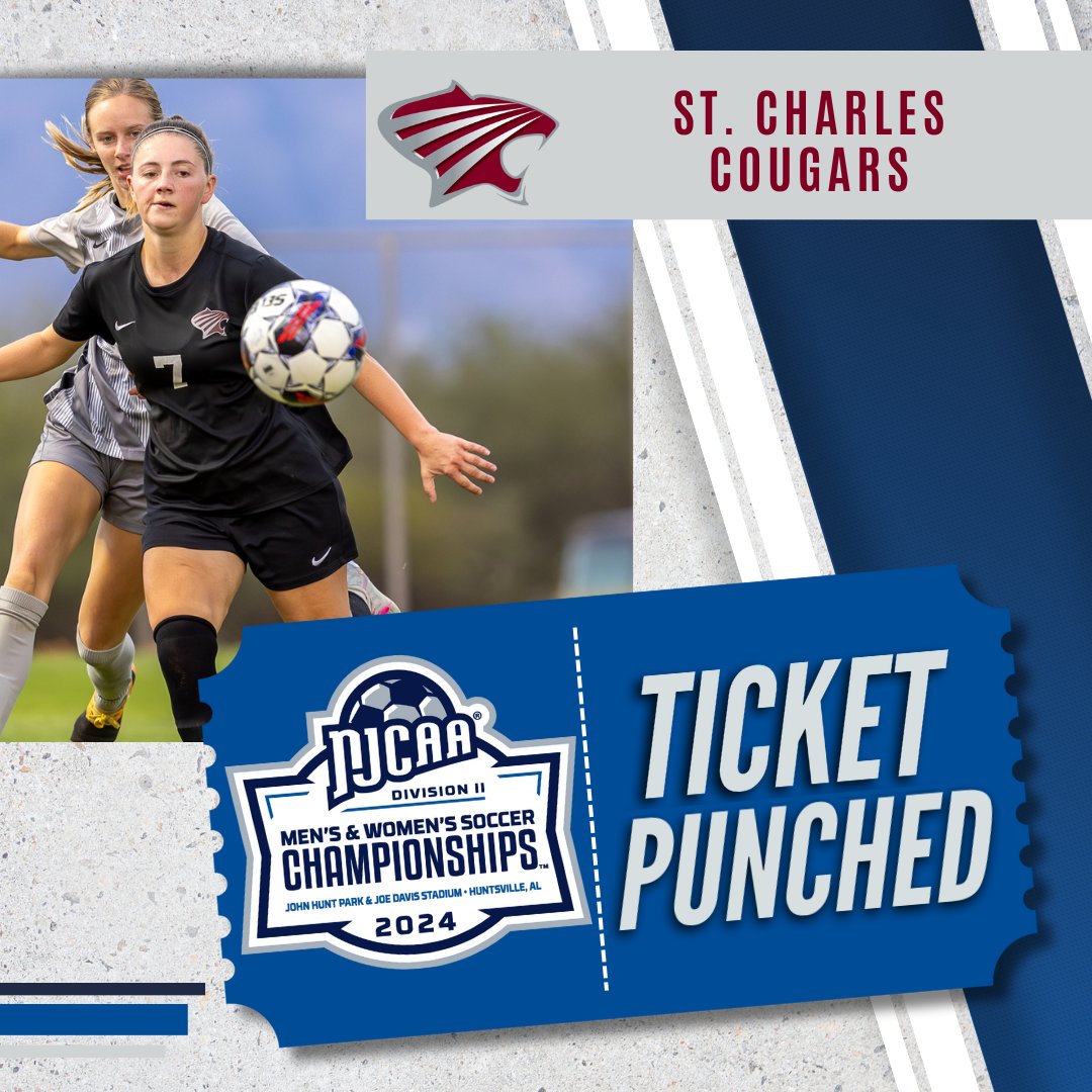 🎟️👊to Huntsville, AL!

St. Charles wins the Central District and a trip to the 2024 #NJCAASoccer DII Women's Championship.

njcaa.org/sports/wsoc/20…