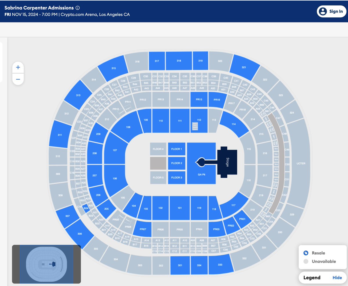 Next Friday it will cost you $1k to stand in the pit for Sabrina Carpenter  at Staples who this week was nominated for 8 Grammys
