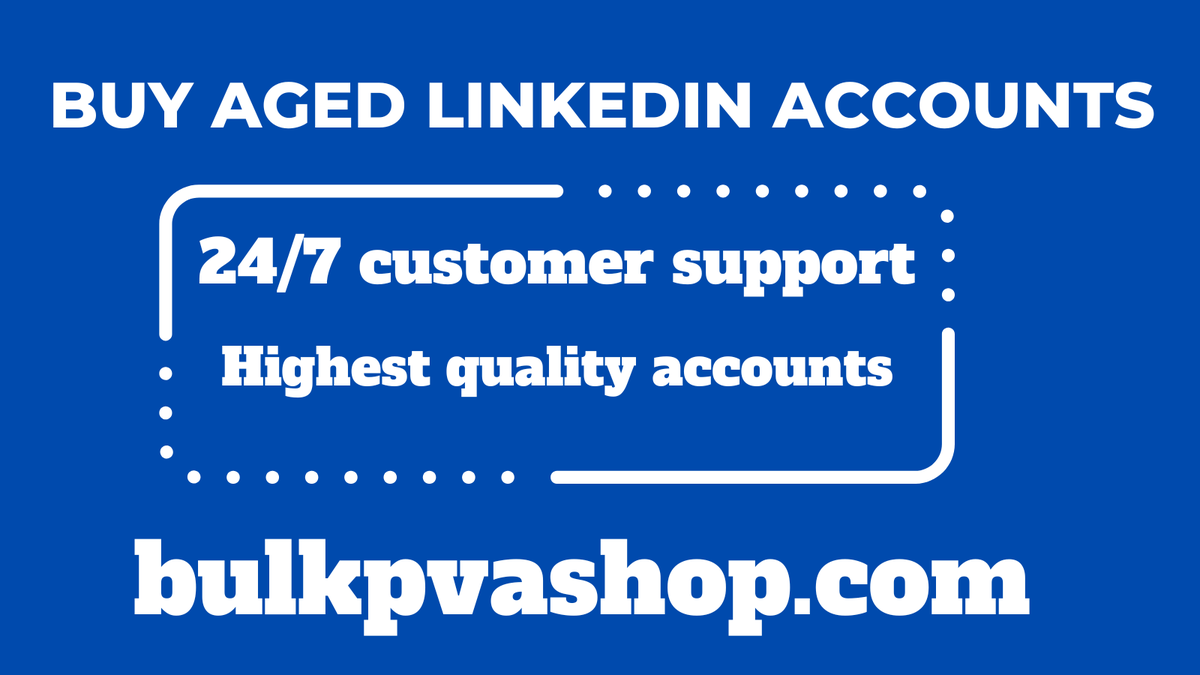 AntonyJemy's tweet photo. Buy Aged LinkedIn Accounts
"Boost your LinkedIn presence from day one! Discover why aged LinkedIn accounts can give your profile a head start. #Networking #LinkedInGrowth
Get in Touch
Skype:infopvashop@gmail.com
E-mail: infopvashop@gmail.com
Telegram: https://t.co/Koy57RwPhe https://t.co/EUoixWGXMz