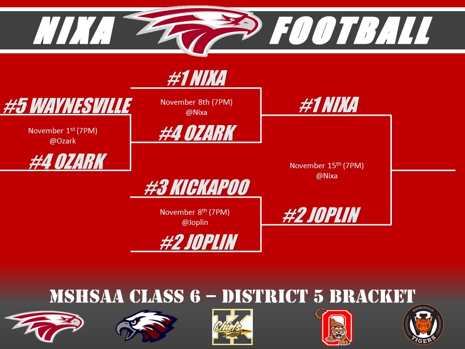 Nixa vs Joplin 
  
📅 November 15th  
🆚Joplin
🕖 7:00 pm
📍 Nixa, MO