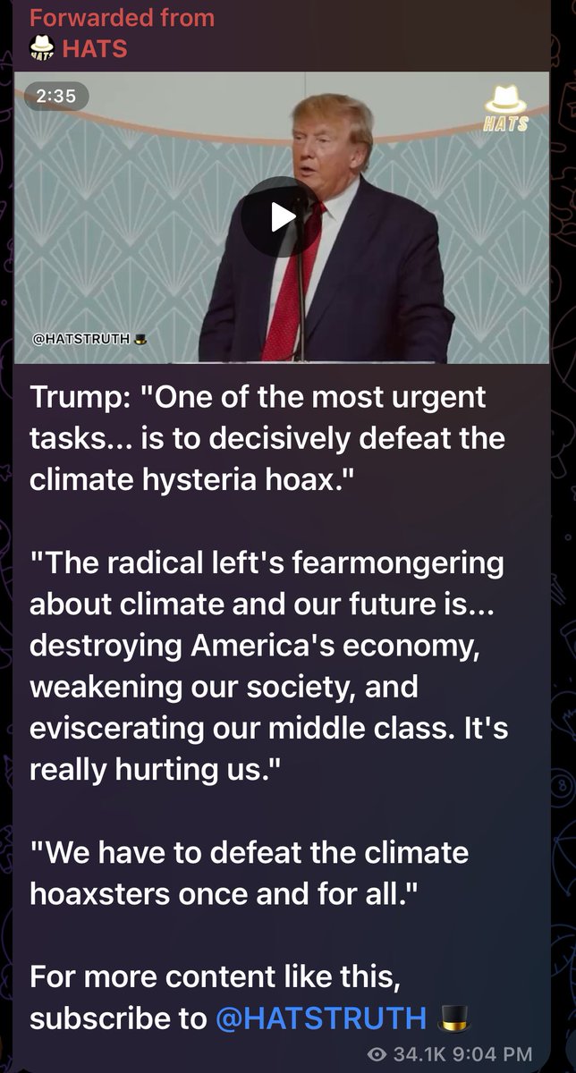 Krommsan's tweet image. #TRUMP2024ToSaveAmerica is cancelling the #ClimateCrisisCult and stopping the money funneling to the globalists. #WEF 
(Screen cap)