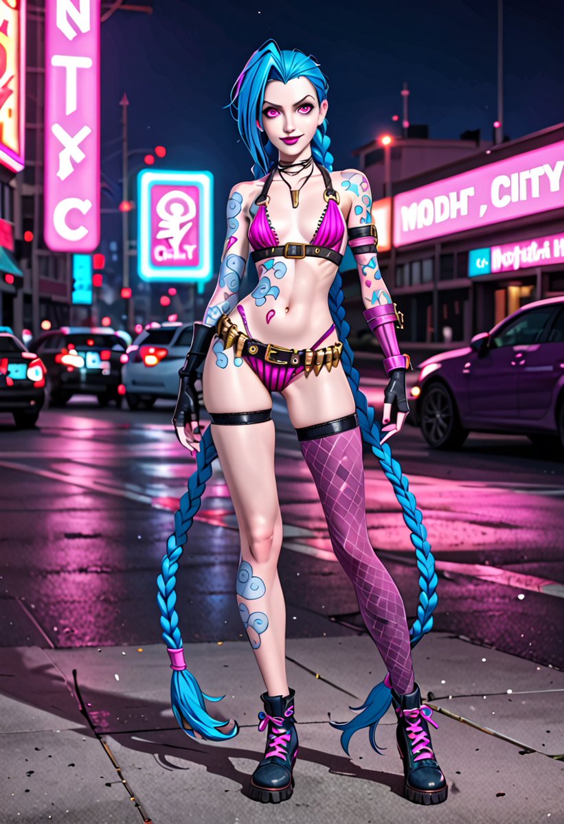 C_Creations_AI's tweet photo. Jinx has a wild life https://t.co/ooOeajKPVm