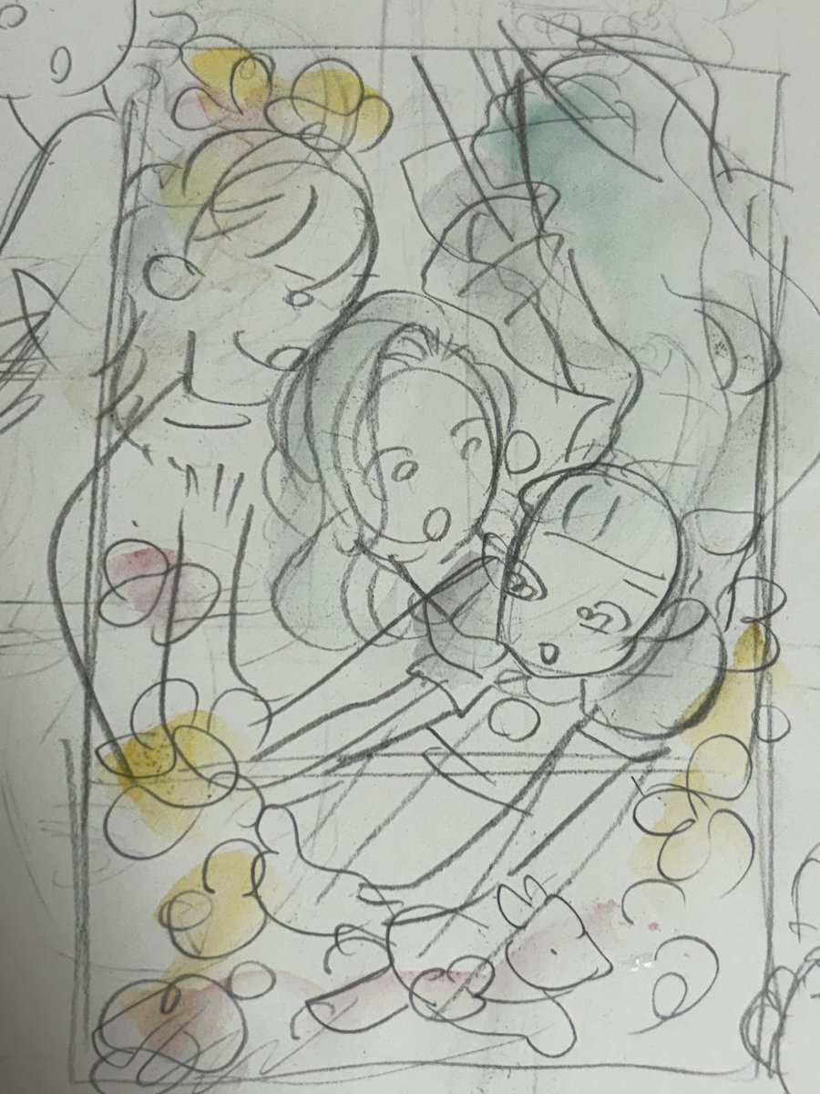 天地救世❤️神話ガール 2巻

表紙メイキング🦥

一巻とはガラッとイメージ変えたい…というかキャラクターの関係性の変化を表現できたらなーと思い、3人のイラストに🖌️

3.4枚目でイメージが固まったけどちょっと主人公姫ちゃんがモブみたい?ということで再び構図を練る
#アナログ画 
#アナログ絵 