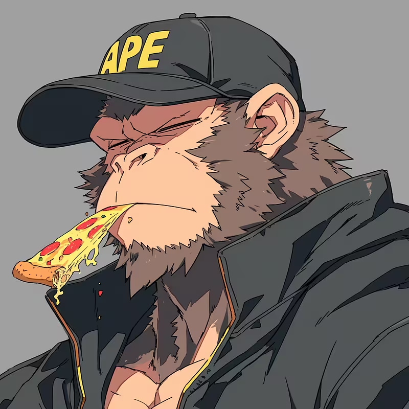 ChimpersPanda's tweet photo. ApeSea #1192 https://t.co/YcnDpGNiR6 

One of Seven Pizza in #Apesea collection https://t.co/t7Mbe30ajA