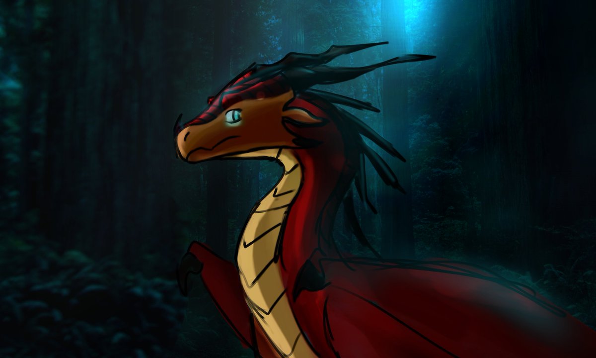 Bloomyspring0's tweet photo. Woag there's a creature (peril) in the woods :0
#WingsofFire #Dragon https://t.co/dIy1fDAKMb