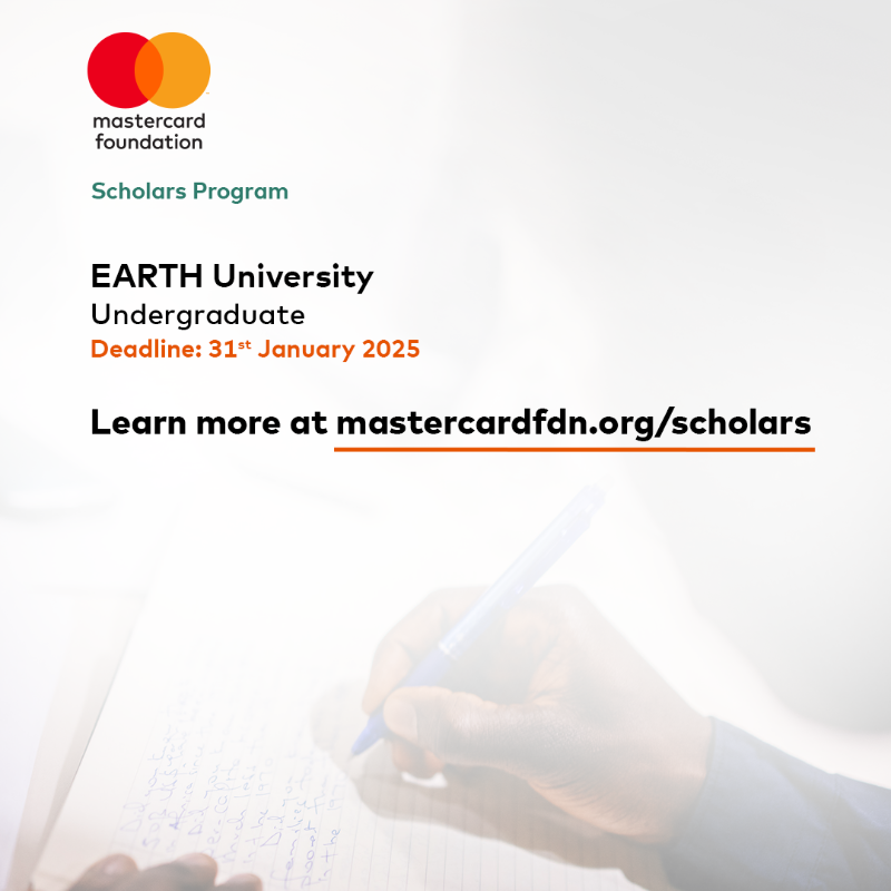MastercardFdn's tweet photo. The Mastercard Foundation Scholars Program is a global initiative to develop the next generation of transformative leaders. Please note: Our partners fully manage the recruitment and selection process.

Learn more here: https://t.co/4QEm2LXDhF