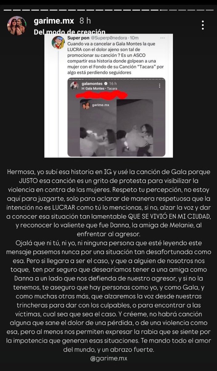 📢📢Aclaración, de parte de la cuenta que subió el post.

🔗 instagram.com/stories/garime…