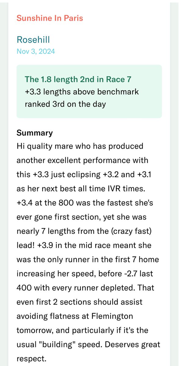 rtralphy's tweet photo. Sunshine In Paris on the quick back up wins the Champions Sprint at Flemington
Our Sizzlers write up from Rosehill last Saturday 👇
Bella Nipotina needed the run #onetofollow https://t.co/4zSsHplQ9Y