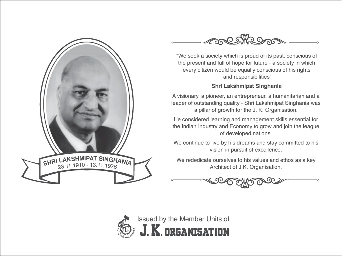 Remembering the legendary entrepreneur Shri Lakshmipat Singhania Ji on his birth anniversary