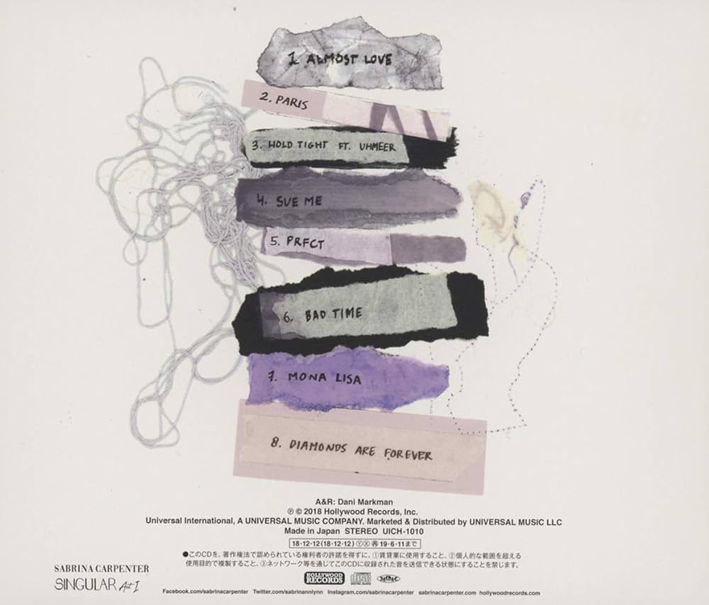 PopCrave's tweet image. 6 years ago today, Sabrina Carpenter released ‘Singular: Act I.’