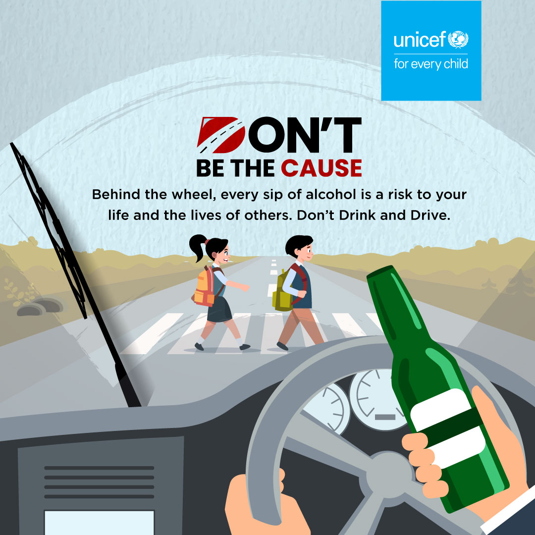 UNICEFIndia's tweet image. Every decision matters.

Choose safety, not selfishness. Keep our roads free from the dangers of drunk driving, especially for our children.

#MakeItSafe #CommitToAct