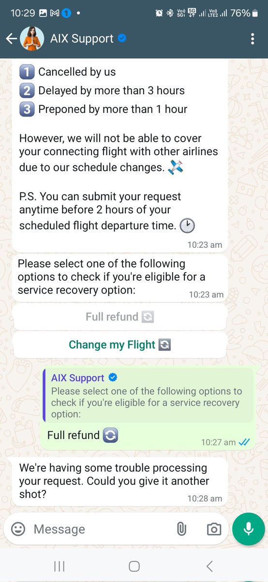ImAsutos's tweet photo. @AirIndiaX You are unable to give full refund https://t.co/Znfo2R1S8H