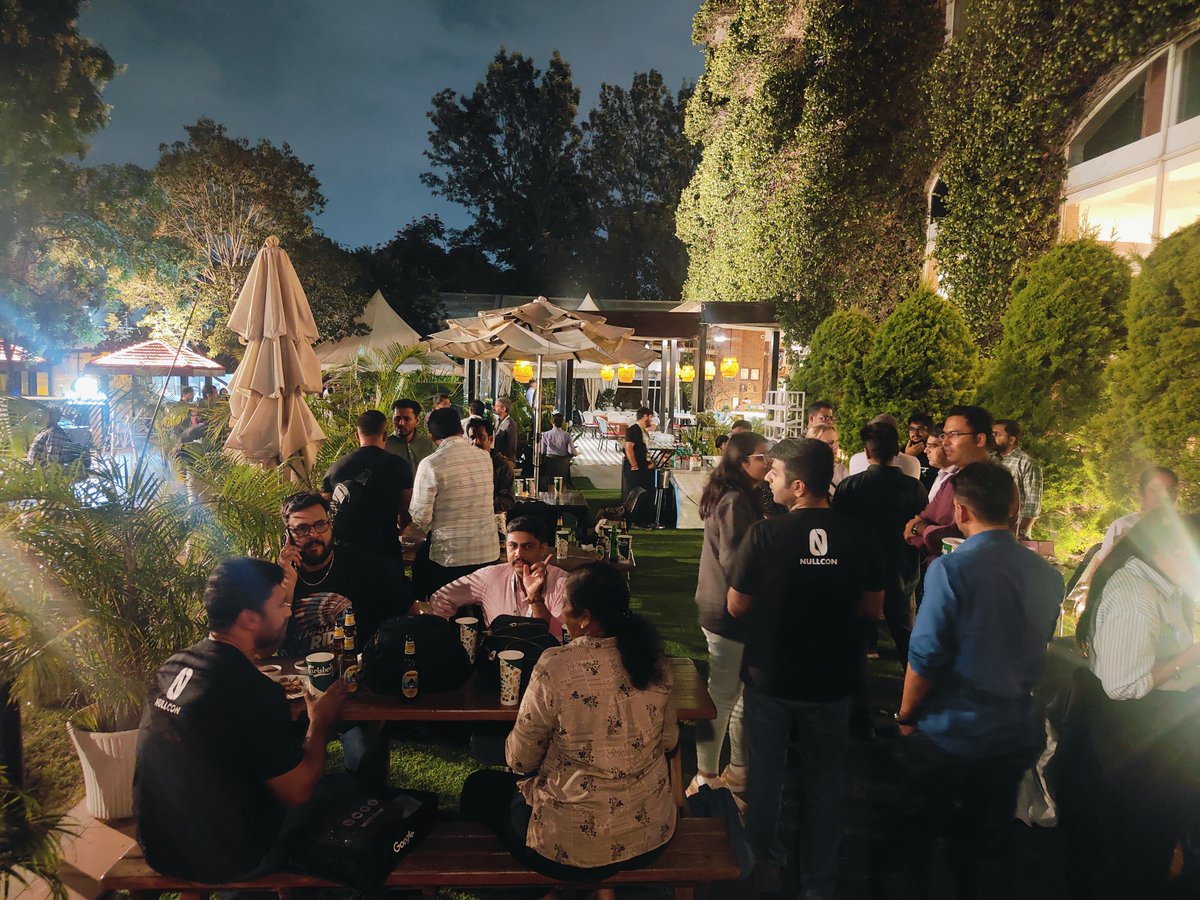 nullcon's tweet image. Throwback to a legendary Happy Hour 🍻— the perfect way to unwind before diving into Day 3 of #NullconBLR2024 

Great vibes, great people, and endless conversations on the future of cybersecurity.

#infoseccommunity #cybersecurity #training