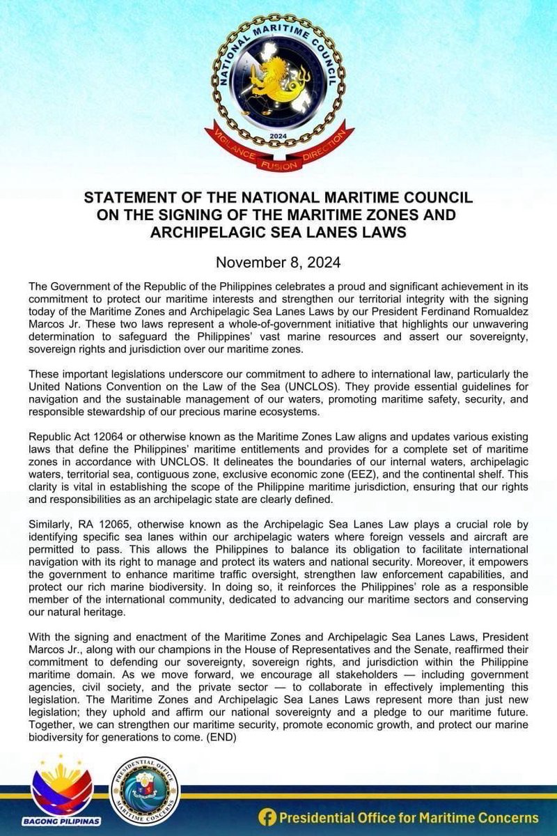 Congratulations to 🇵🇭 for enacting important maritime legislation 👏