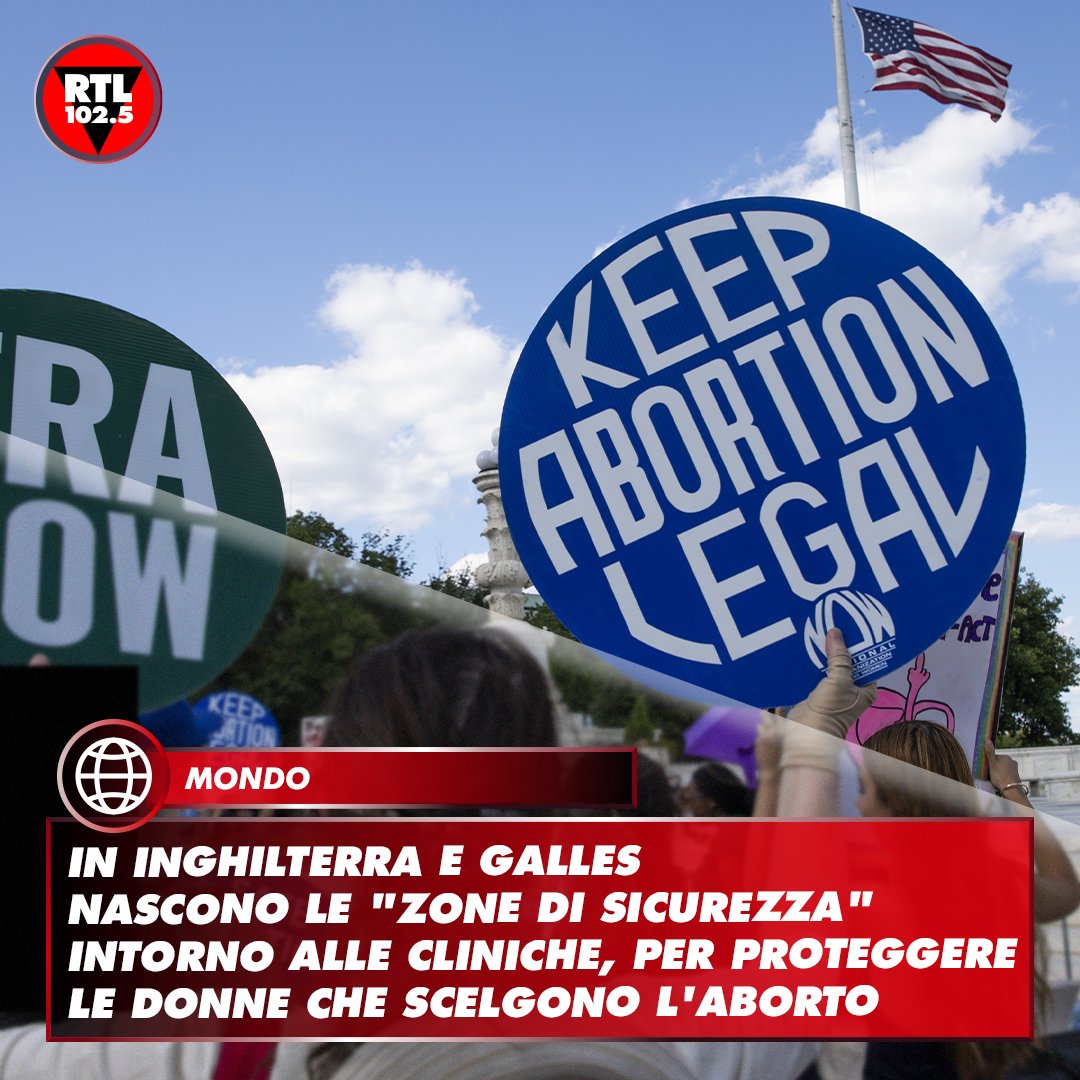 rtl1025's tweet image. 📌 In #Inghilterra e #Galles sono ora operative le "zone di accesso sicuro" intorno alle cliniche e agli ospedali che praticano l'#aborto. Chiunque urli contro o persino "preghi" una #donna di non abortire entro 150 metri da #ospedali o #cliniche, riceverà #multe illimitate