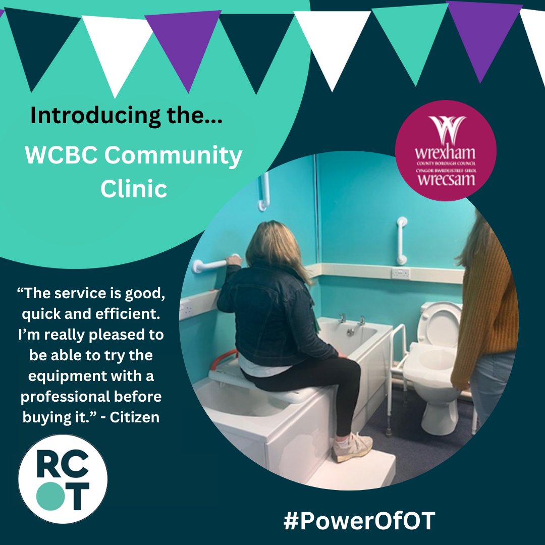 wrexhamcbc's tweet image. The OT clinic is designed to support citizens to be assessed for suitable equipment to maintain independence throughout daily living tasks. Equipment is available to try and citizens can self-purchase #OTweek #PowerOfOT