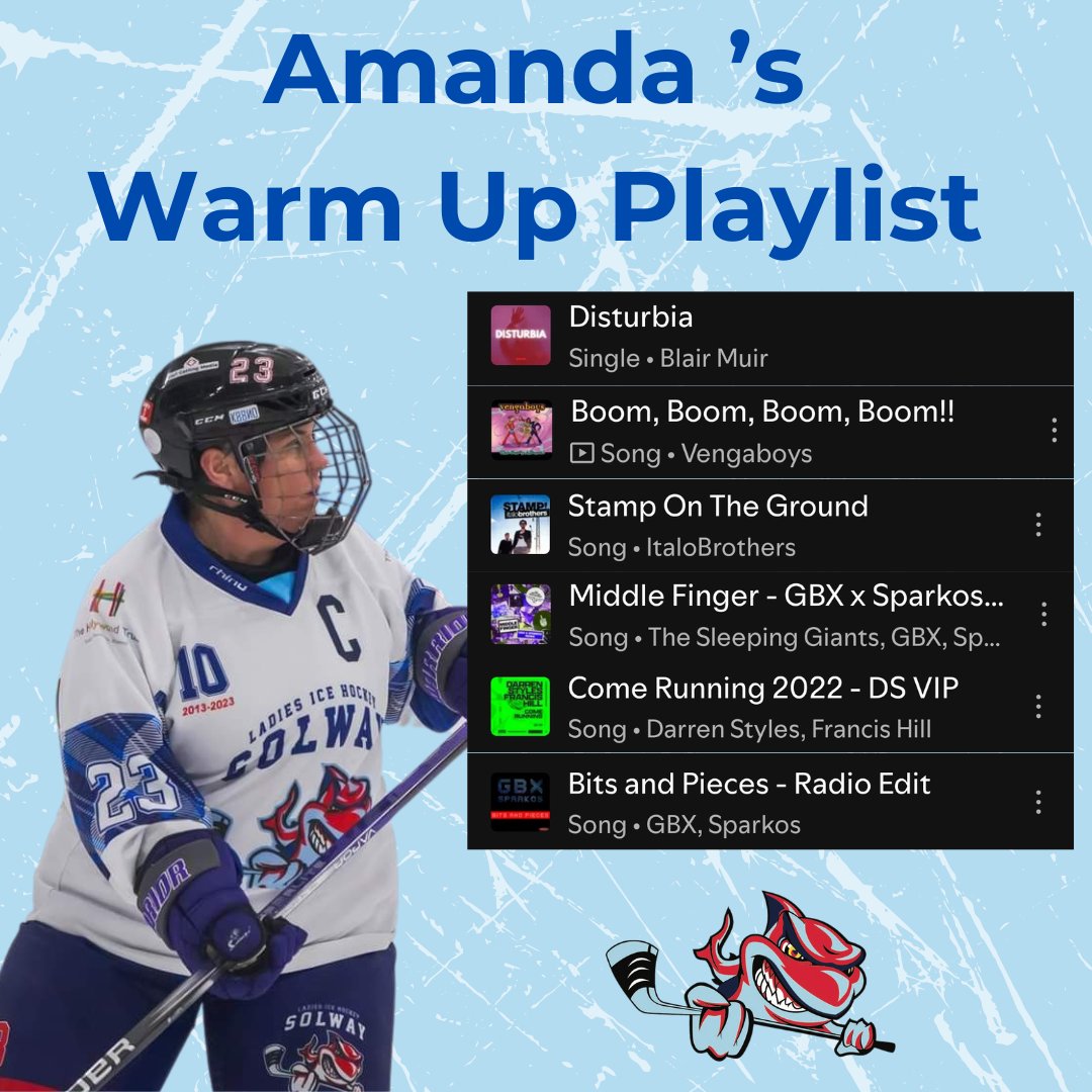 At today's on ice warm up the rink will be bouncing as our DJ plays Amanda's playlist. Rumour has it she has asked for extra bounce! Get your dancing shoes on 💃