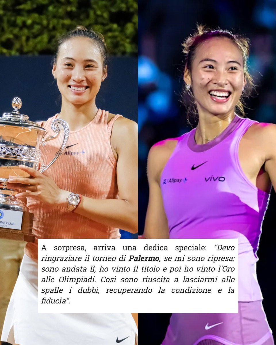 Qinwen, Palermo è sempre casa tua ❤️

#WTAFinalsRiyadh #PLO24