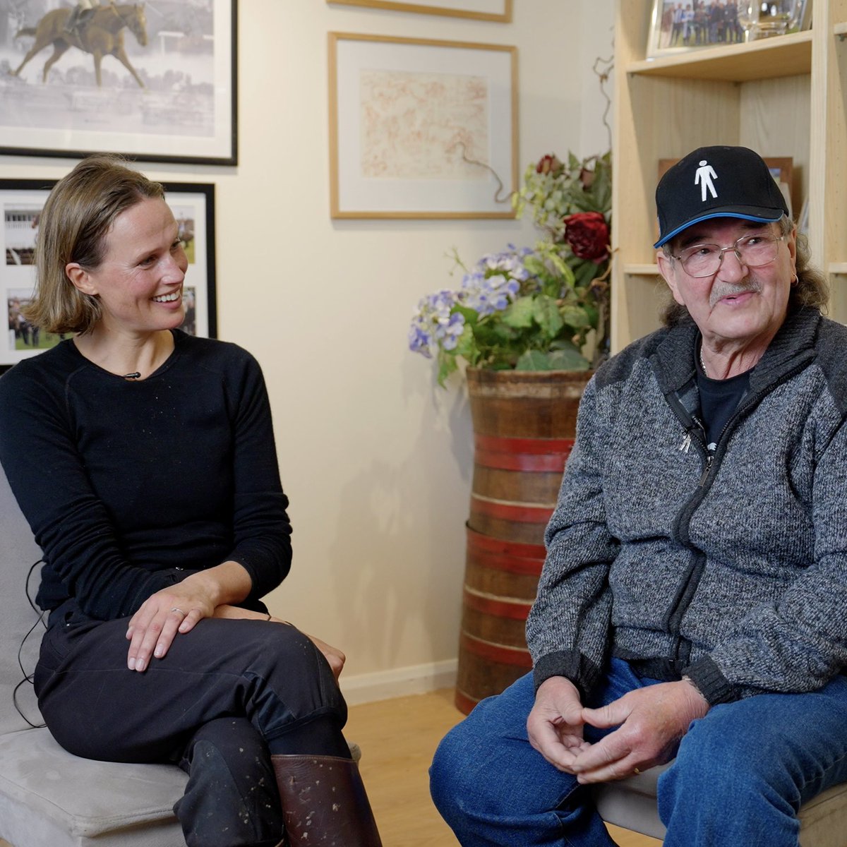 OldGoldRacing's tweet photo. What were Gerald and @francescacumani talking about? 🤔

We’ve got a major announcement on the way on Tuesday morning! 🙌

#gerald #geraldcooper #clarksonsfarm #clarkson #hawkstone https://t.co/EAhOlbecWA