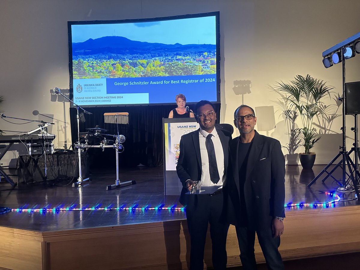 ⁦<a href="/varunbhoopathy/">varun</a>⁩ a graduate of the Port Macquarie Urology unit wins the prestigious George Schnitzler Prize at the NSW Section meeting ⁦<a href="/USANZUrology/">USANZ</a>⁩ ⁦<a href="/urologytraining/">USANZ Training</a>⁩