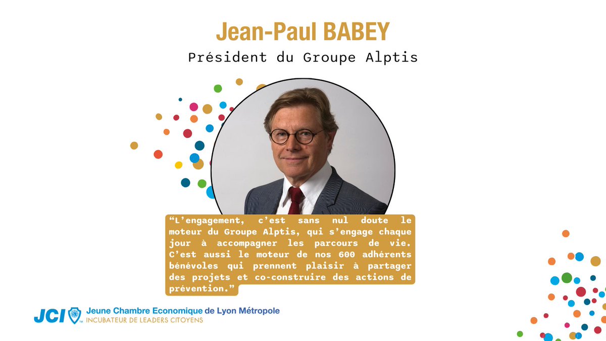 🎂 [70 ANS D'EXISTENCE, 70 ANS D'ACTIONS] 🎂

🙏 Immense merci à @alptis de soutenir et participer à notre table ronde "l'engagement rend heureux" de demain soir 😃

<a href="/JCE_France/">jce_france</a> <a href="/clement_ln/">Clém_ent</a> @FrancoisHerry <a href="/PGeneytonAlptis/">P.Geneyton-Alptis</a> <a href="/grandlyon/">Métropole de Lyon</a> <a href="/BFMLyon/">BFM Lyon</a> <a href="/LyonPositif/">Lyon Positif</a> 

#Lyon #sponsor #merci