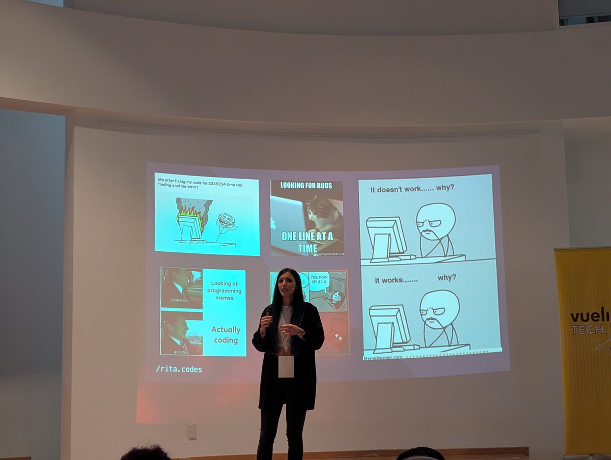 CristinaNotario's tweet photo. Humor como técnica para memorizar mejor @rita_codes
#WTMZ24
#VerisureTechWomen
@vueling https://t.co/VekbddBegO