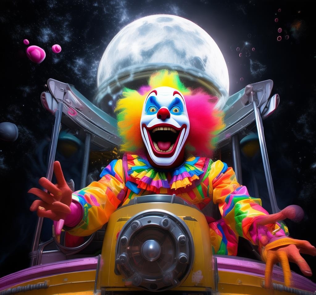 fly to the moon $clown