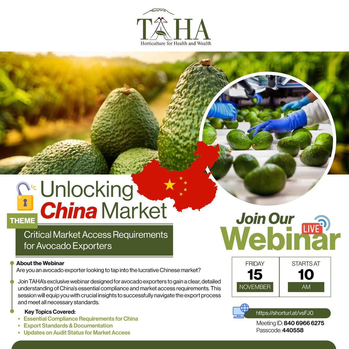 jerrypetersonm1's tweet photo. Dear Avocado Exporters🥑,
Got questions about exporting avocados to China? We've got answers!🇹🇿🇨🇳

Join our Online Session on Friday 15th November, 2024, at 10:00 AM EAT for a deep dive into China’s market access requirements for Tanzanian avocado exports. https://t.co/GV55GPemz3