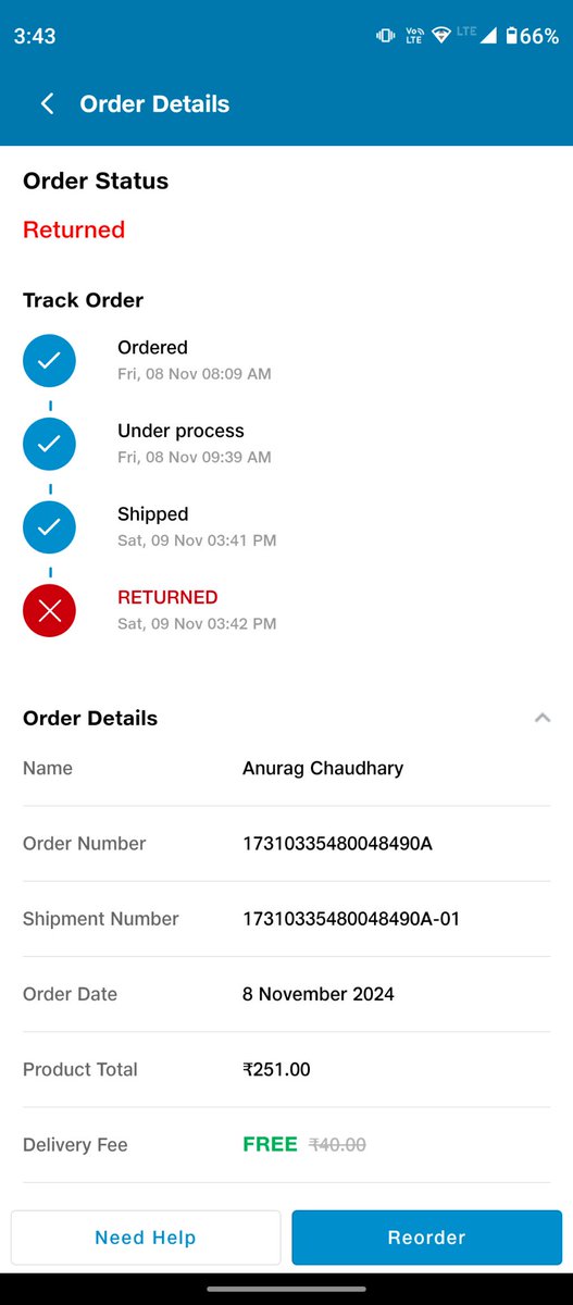 AmitCha01bst's tweet photo. @JioMart_Support @JioMart_Support @JioMart Scam !!!!

Finally my order got cancelled. Great experience with Jiomart. https://t.co/FBcSZ3oaaZ