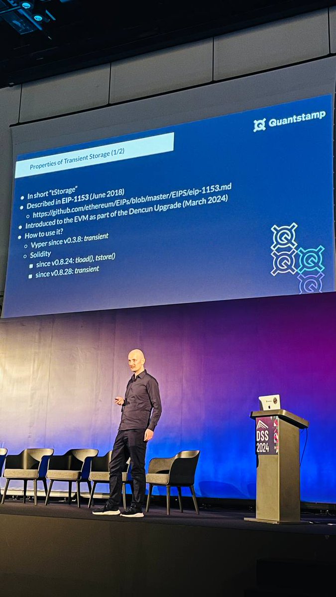 💡 Live now! Valérian Callens from <a href="/Quantstamp/">Quantstamp</a> dives into EIP-1153’s transient storage and its impact on the EVM. Discover use cases, adoption metrics, and key security patterns as Account Abstraction gains momentum.

Watch here 👉 youtube.com/watch?v=dMp6jJ…