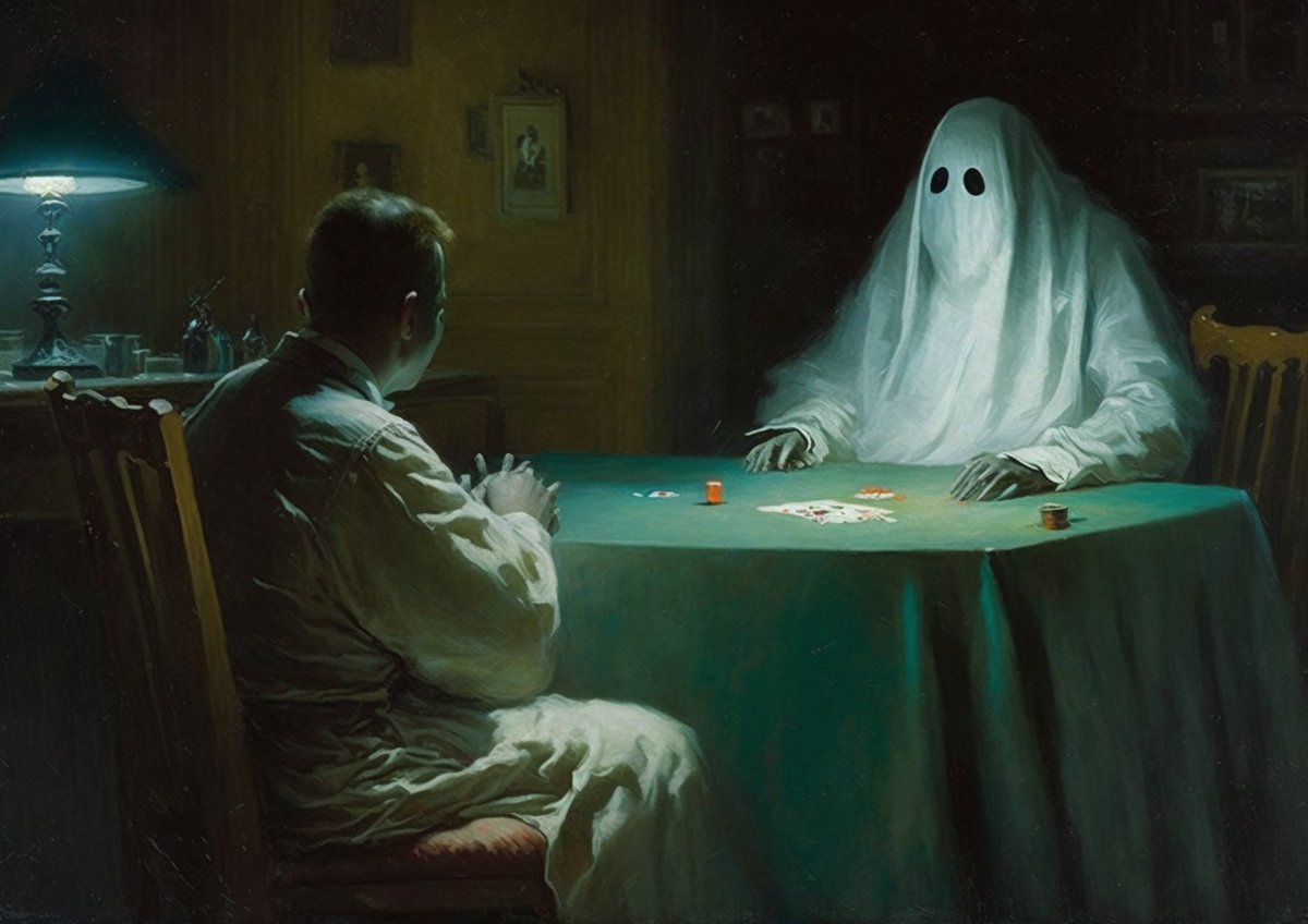 Realising my dream of bringing to life a character ripped out of a Dostoevsky novel.

Dimitri part of my #Seance haunted painting collection is a shriveled empty shell of a man, driven by the mad existential need for feeding his void ego, and he does so by warping reality with