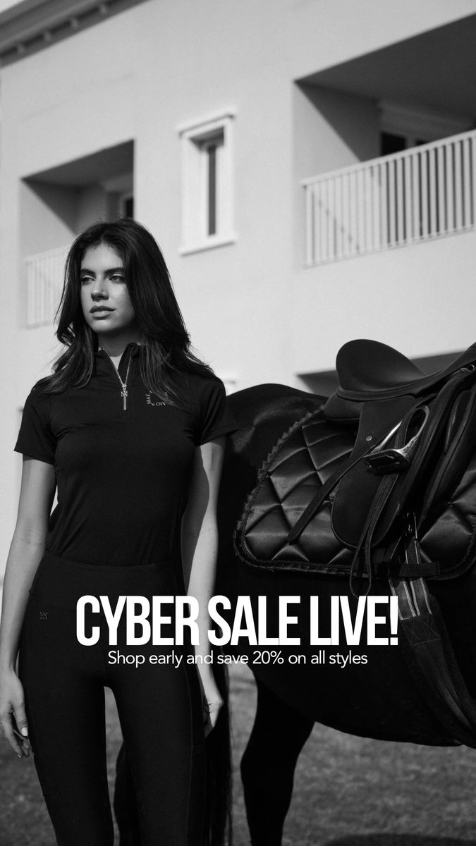 moamaeofficial's tweet photo. Our first Cyber Sale has started! 20% off our kids and women collection. Shop your favourite equestrian pieces now. 🖤

Same Day deliver for Dubai orders before 4pm. Worldwide express shipping for a flat rate of AED50/£10. Follow us to stay up to date with Moá Mae Equestrian. https://t.co/BCyE4CXooV