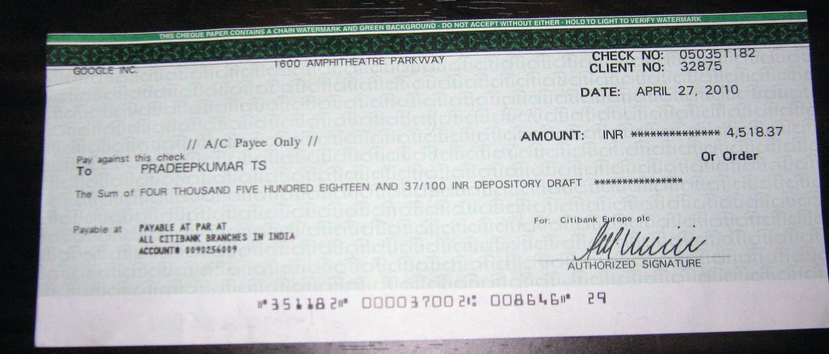 tspradeepkumar's tweet image. This is my first cheque for $100+ received for AdSense from Google in 2010... This amount was only for my blog nsnam.com and now today My YouTube channel (Engineering Clinic) crossed 10K subscribers almost 14 years later youtube.com/tspradeepkumar