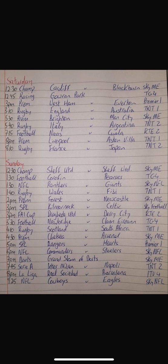 Happy Saturday folks. Both of us are now down under 🇦🇺 so we are doing our best to keep the flag flying for ye at home! Schedule will be up on a Saturday for the foreseeable. Have a great weekend and keep her country she’s a belter of a weekend 😎🍺👍