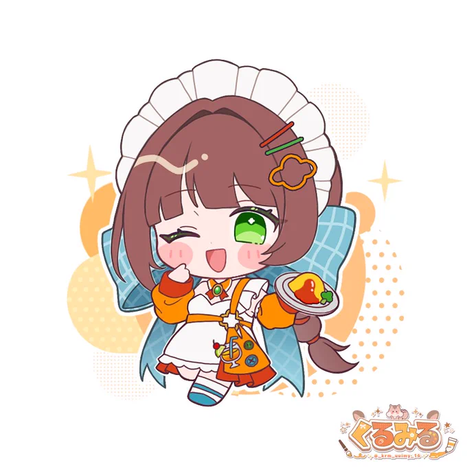 #鮭奈のメニュー表#RPしたVTuberさんを描くこちらの企画ご参加ありがとうございましたカラーリングが好みで描いていて楽しかったです!オムライスが描きたかったのでオムライス持たせました 
