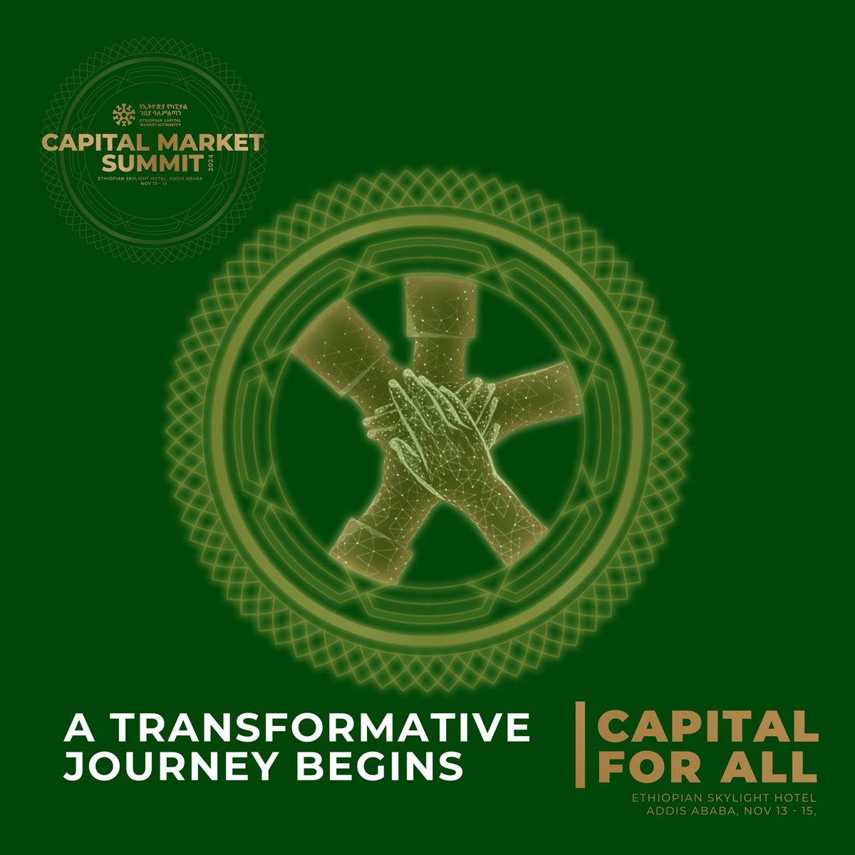CMAEthiopia's tweet photo. Step up to new opportunities in capital markets. Join us at the Ethiopia Capital Market Summit 2024 and be part of the journey toward economic growth. #CMS2024 #ECMA https://t.co/j0FoKJyROp