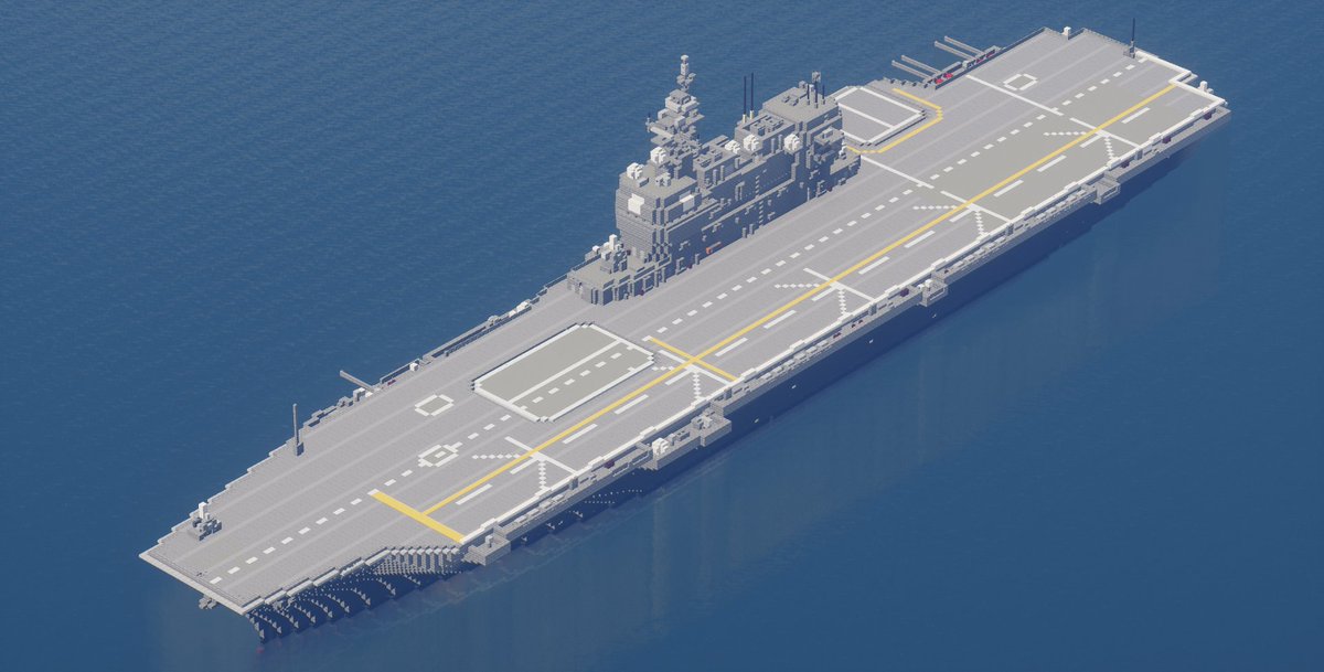 ukan06's tweet photo. ヘリ空母
#Minecraft #Minecraft軍事部 #マイクラ #minecraft建築コミュ https://t.co/Rm9PhpIUwY