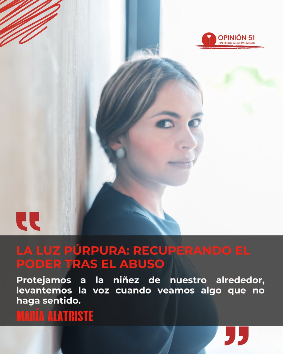 María Alatriste [<a href="/MariaAlatriste/">María Alatriste</a>] nos recuerda el valor de proteger la sonrisa de nuestras infancias. Reflexiona sobre el impacto de ser guardianes ante el abuso infantil y su rol en sus vidas.

Audiocolumna | #Opinión51

opinion51.com/maria-alariste…