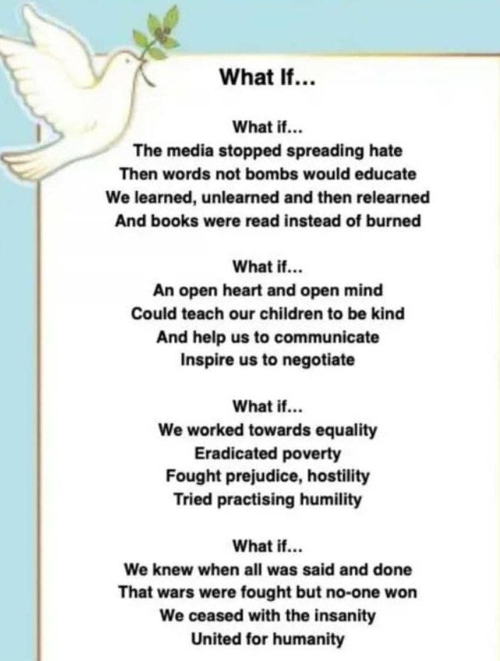 What if !

<a href="/SDGaction/">UN SDG Action Campaign</a> 
<a href="/EducatorMagUK/">The Educator Magazine U.K.</a> 
<a href="/GlobalEdAction/">Actionable Innovations Global #GLOWedu</a> 
<a href="/Sdg13Un/">🇺🇳 #UN 🇺🇳 #SDGs 🌏 #ClimateAction 🌐 #ActNow</a> 
<a href="/UNESCO/">UNESCO 🏛️ #Education #Sciences #Culture 🇺🇳</a> 

#peace
#EducationMatters 
#worldpeace