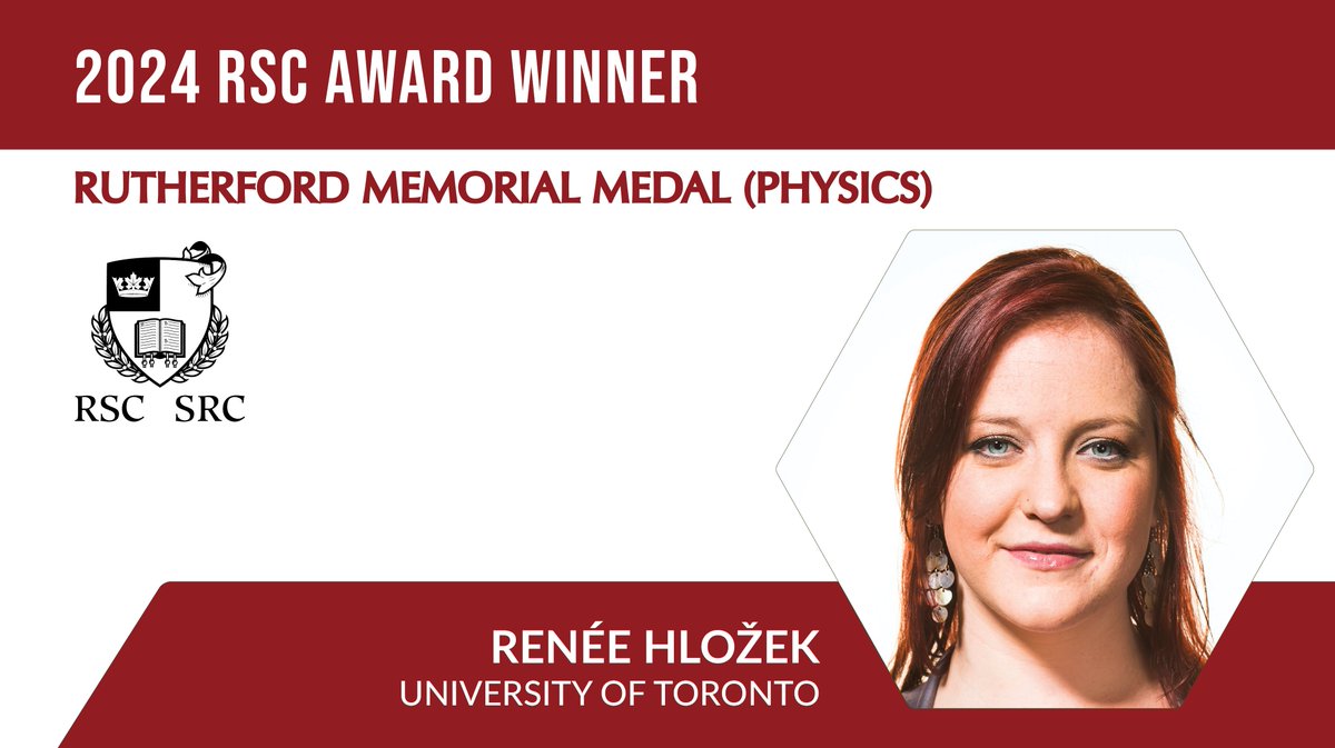 RSC // SRC (@src_rsc) on Twitter photo Renée Hložek (<a href="/reneehlozek/">Dr./Prof. Renée Hložek</a>, <a href="/UofT/">University of Toronto</a>), one of the world’s leading young cosmologists, has received the Rutherford Memorial Medal (Physics). #COEE2024 Renée Hložek (<a href="/reneehlozek/">Dr./Prof. Renée Hložek</a>, <a href="/UofT/">University of Toronto</a>), one of the world’s leading young cosmologists, has received the Rutherford Memorial Medal (Physics). #COEE2024