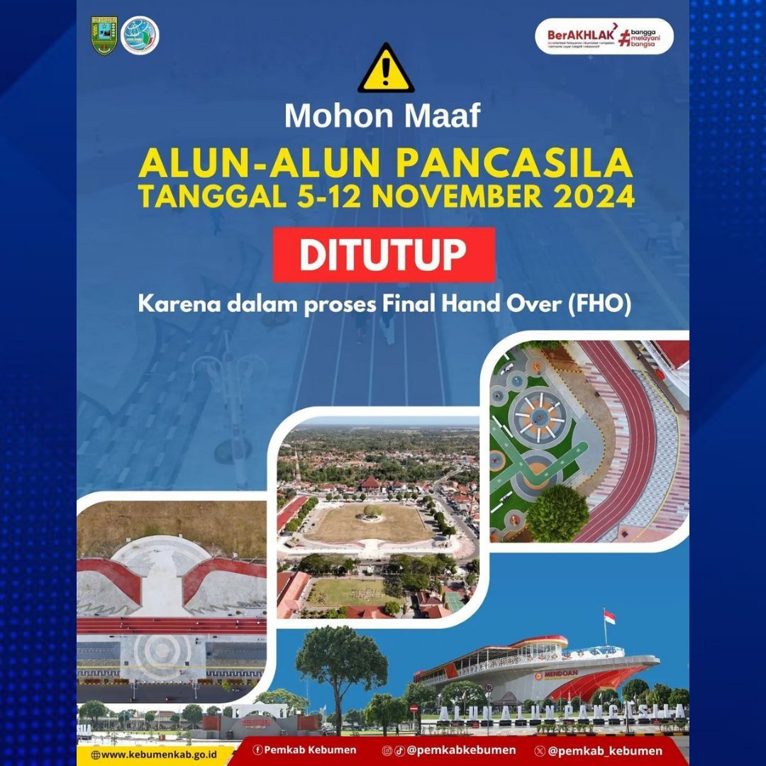 CapilKebumen's tweet photo. Pengumuman Pelayanan Adminduk Hari Minggu, 10 November 2024
#DukcapilGoDigital
#DukcapilMelayaniMasyarakat
#DukcapilBISA
#DukcapilPRIMA
#DisdukcapilKebumen
#Kebumen
#GISA
#BISA https://t.co/Almn0FLm3k