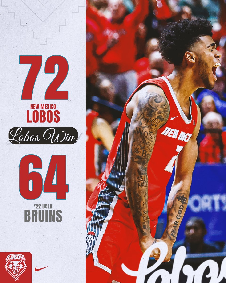 UNMLoboMBB's tweet photo. Coming home from Vegas with a B1G ranked win!!

#505SVF | #GoLobos https://t.co/OE8nEoW7J6