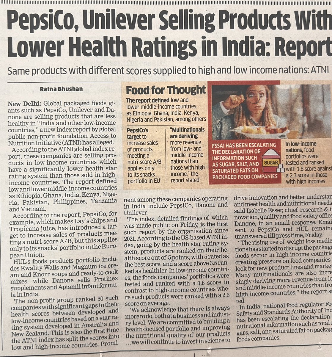This is unacceptable! India's health matters! 

Tired of seeing MNCs give lower quality products to India. In fact, not only MNCs but even Indian companies often set aside their inferior products for Indians and their high quality products for export.