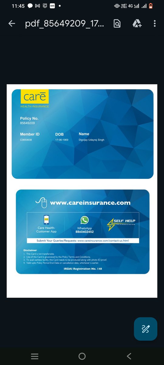 rishusinghkop's tweet photo. @careinsuranceIN @MoHFW_INDIA @HealthCareGov @AyushmanNHA @mygovindia @irdaindia @HealthGov @NICLofficial @policyholder kindly call me regarding of my father policy 9588683234 https://t.co/F7pEy2zNpr