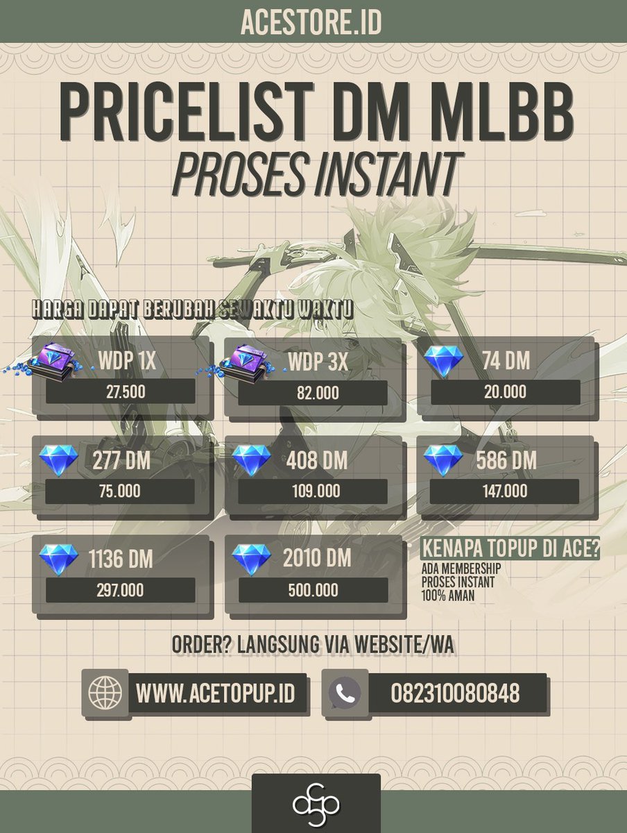 acetopupid's tweet photo. Recharge Event 11.11 Phase I  

· Proses Instant          
· 100% Aman Via ID, Cepat, dan Terpercaya                   
· Order https://t.co/EYeAqRkPMc / Wa Via Link di Bio yaa🥰

#mlbb #topup #diamond https://t.co/spQvOaxCag