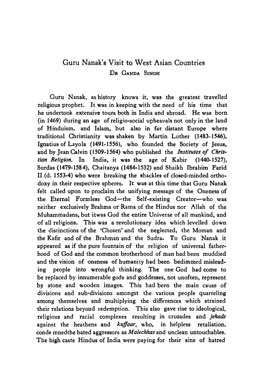 SikhDigiLib's tweet photo. #ਗੁਰੂਨਾਨਕ #GuruNanak #गुरुनानक #Sikhs #Sikhism #SikhDigitalLibrary #ਸਿੱਖਡਿਜਿਟਲਲਾਇਬ੍ਰੇਰੀ #PrakashPurb #ਪ੍ਰਕਾਸ਼ਪੁਰਬ #GuruNanakJayanti
Celebrating the Prakash Purb of Guru Nanak
Guru Nanak's Visit to West Asian Countries - Dr. Ganda Singh
https://t.co/mNdktNd0xC https://t.co/KYTcF1UziP