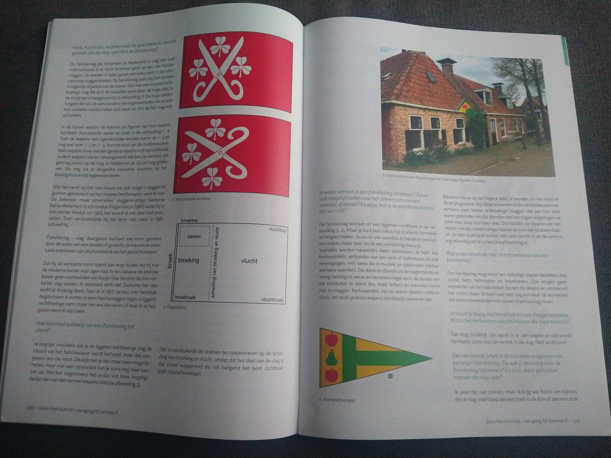 In de nieuwste Gens Nostra van de @NVereniging  interview ik Henk 't Jong <a href="/Scapreel/">Henk 't Jong</a> over de "nieuwe" traditie van #familiewapen tot de familievlag.... #vlag #heraldiek