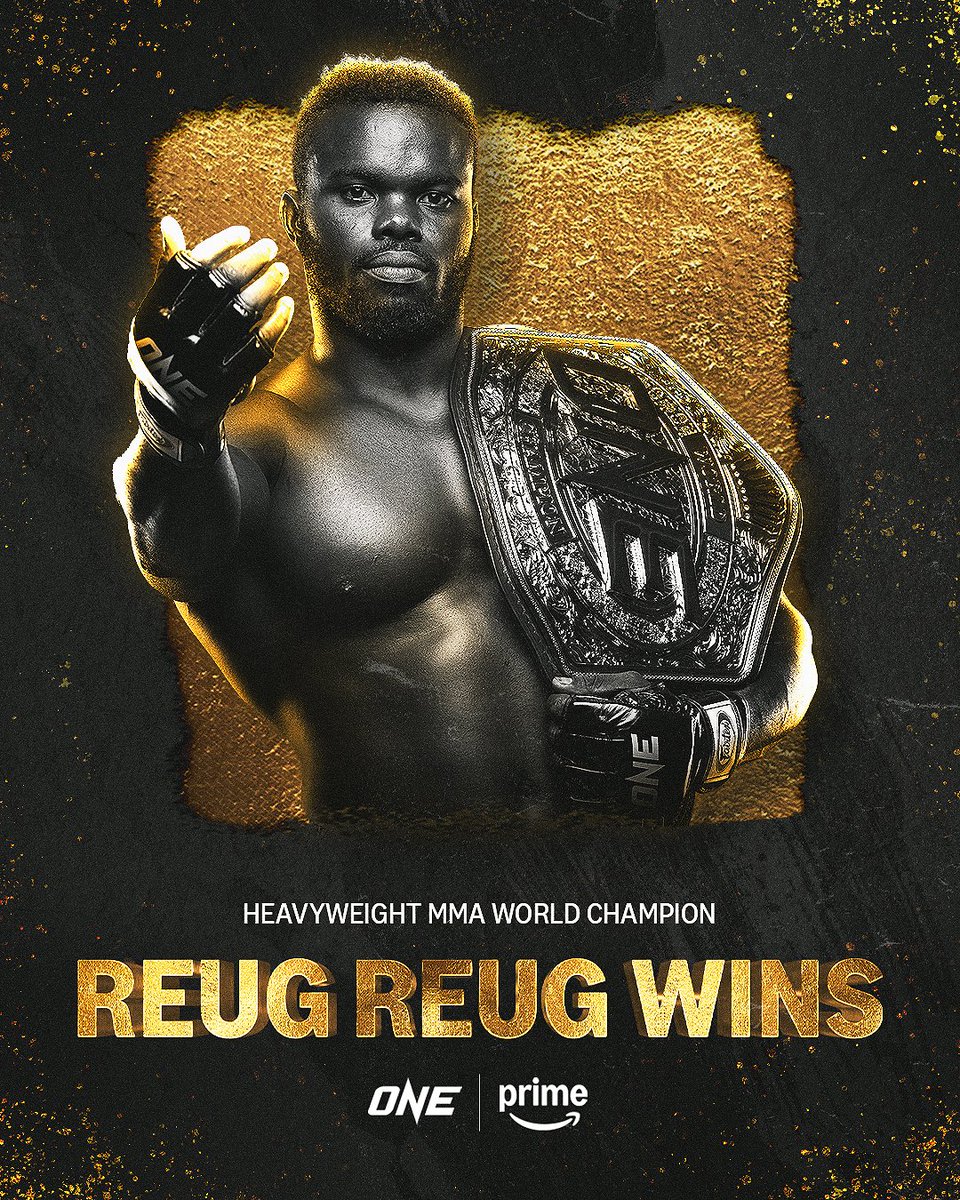 Sports on Prime (@sportsonprime) on Twitter photo THERE IS A NEW KING IN THE HEAVYWEIGHT DIVISION 😲
“Reug Reug” Oumar Kane gives Anatoly Malykhin his FIRST career loss to become the <a href="/ONEChampionship/">ONE Championship</a> Heavyweight MMA World Champion‼️ THERE IS A NEW KING IN THE HEAVYWEIGHT DIVISION 😲
“Reug Reug” Oumar Kane gives Anatoly Malykhin his FIRST career loss to become the <a href="/ONEChampionship/">ONE Championship</a> Heavyweight MMA World Champion‼️