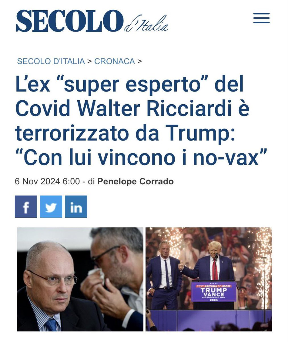 MarcoRCapelli's tweet image. Diceva mia nonna: "Male non fare, paura non avere", che, letto al contrario...
#Ricciardi #covidscam #Kennedy24